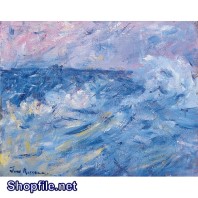 TSD3700 - Tranh sơn dầu biển và sóng